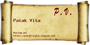 Patak Vita névjegykártya